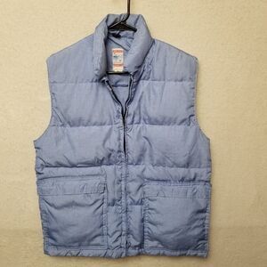 Vintage 70s Frostline Kit Broomfield Colorado Blue Goose Down Puffer Vest Mens M